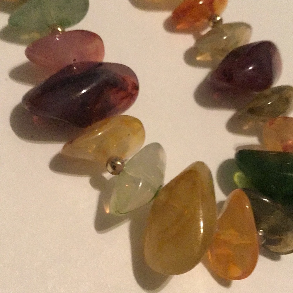 Vintage Rainbow Beaded Necklace